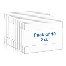 Lesnlok 10 Pack Wall Mount Acrylic Sign Holder 3x5 inch 3M Tape Adhesive No picture