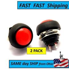 2 PACK /// mini momentary switch RED - 12mm picture