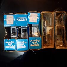 Lot 5x NOS Leviton S00-01451-02S Framed Grounded Toggle Switch, 120 V, 15 A, 1 P picture