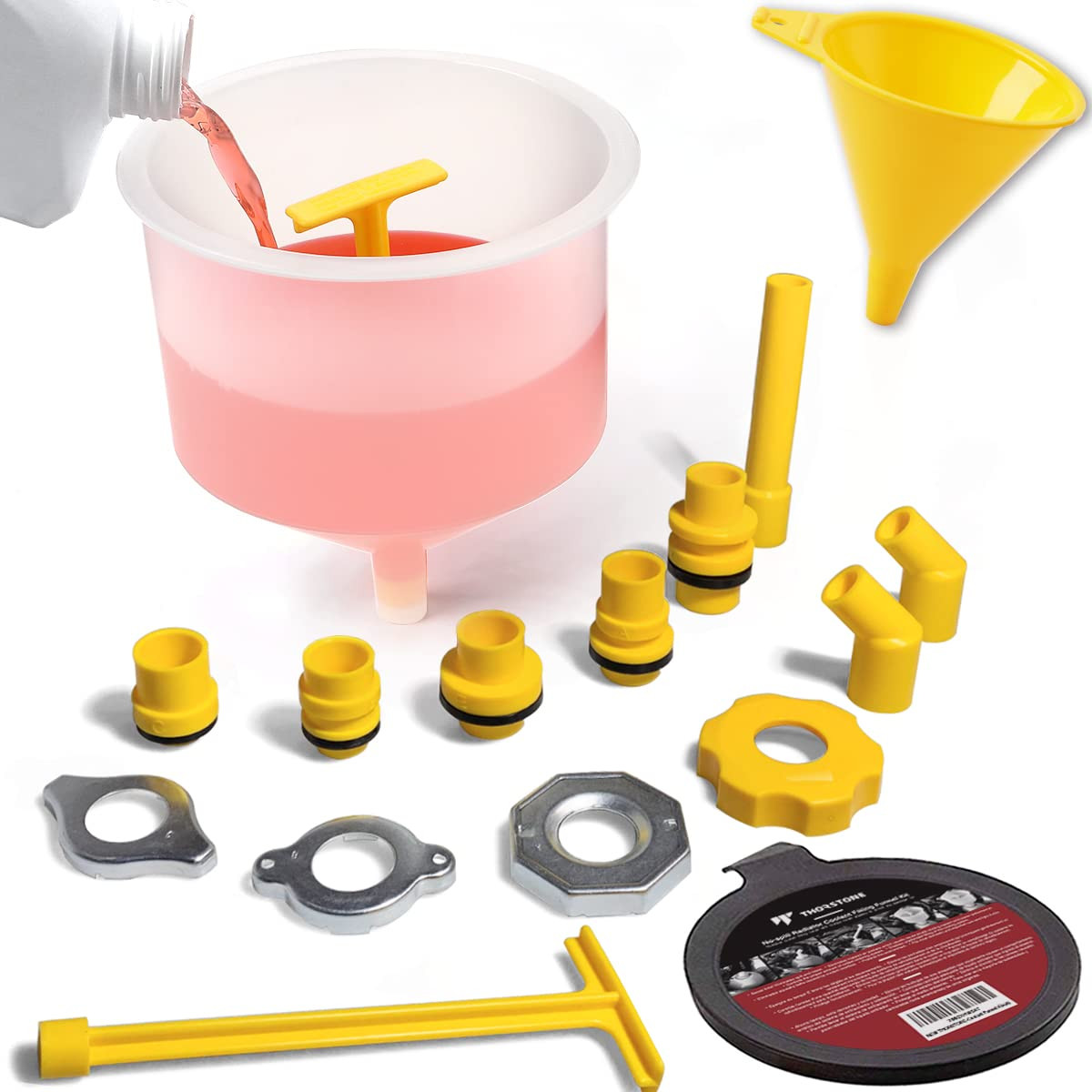 16-Piece No-Spill Coolant Funnel Kit | Spill-Free Radiator Coolant Filling Funne 16-Piece No-Spill Coolant Funnel Kit | Spill-Free Radiator Coolant Filling Funne