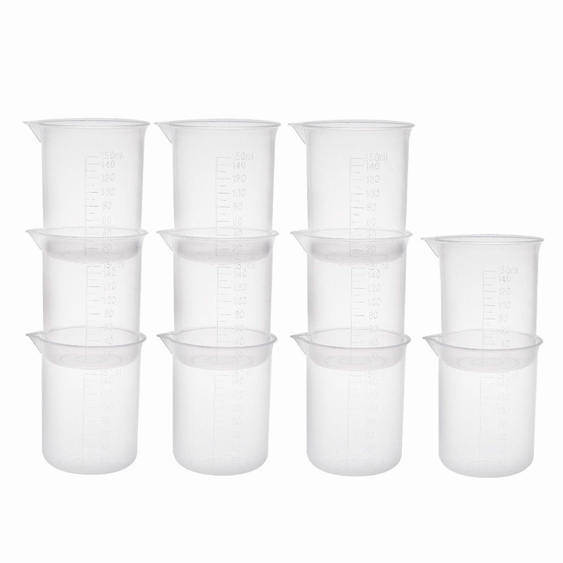 11pcs Measuring Cup Lab PP Graduated Beaker 150ml 11pcs Measuring Cup Lab PP Graduated Beaker 150ml