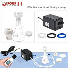 1000ML Buchner Funnel Filtering Kit Lab Vacuum Pump 18 L/Min Filter Flask Set picture