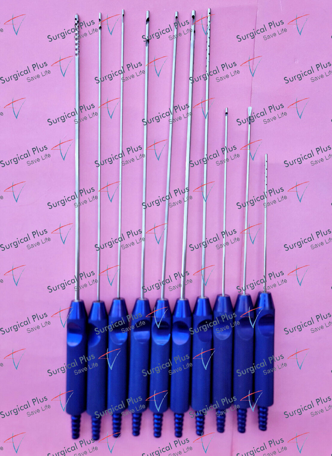 Liposuction Fixed Handle Cannulas Set of 10 Pcs Lipo Plastic Cosmetic Surgery Liposuction Fixed Handle Cannulas Set of 10 Pcs Lipo Plastic Cosmetic Surgery