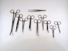 Vintage Veterinary Surgical Forceps Hemostat Scissors Lot of 10 Weck Stainless picture