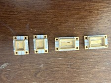 Lot of 4 Vintage Gold Ceramic RF Microwave Power Transistor Packages Bery. Oxide picture