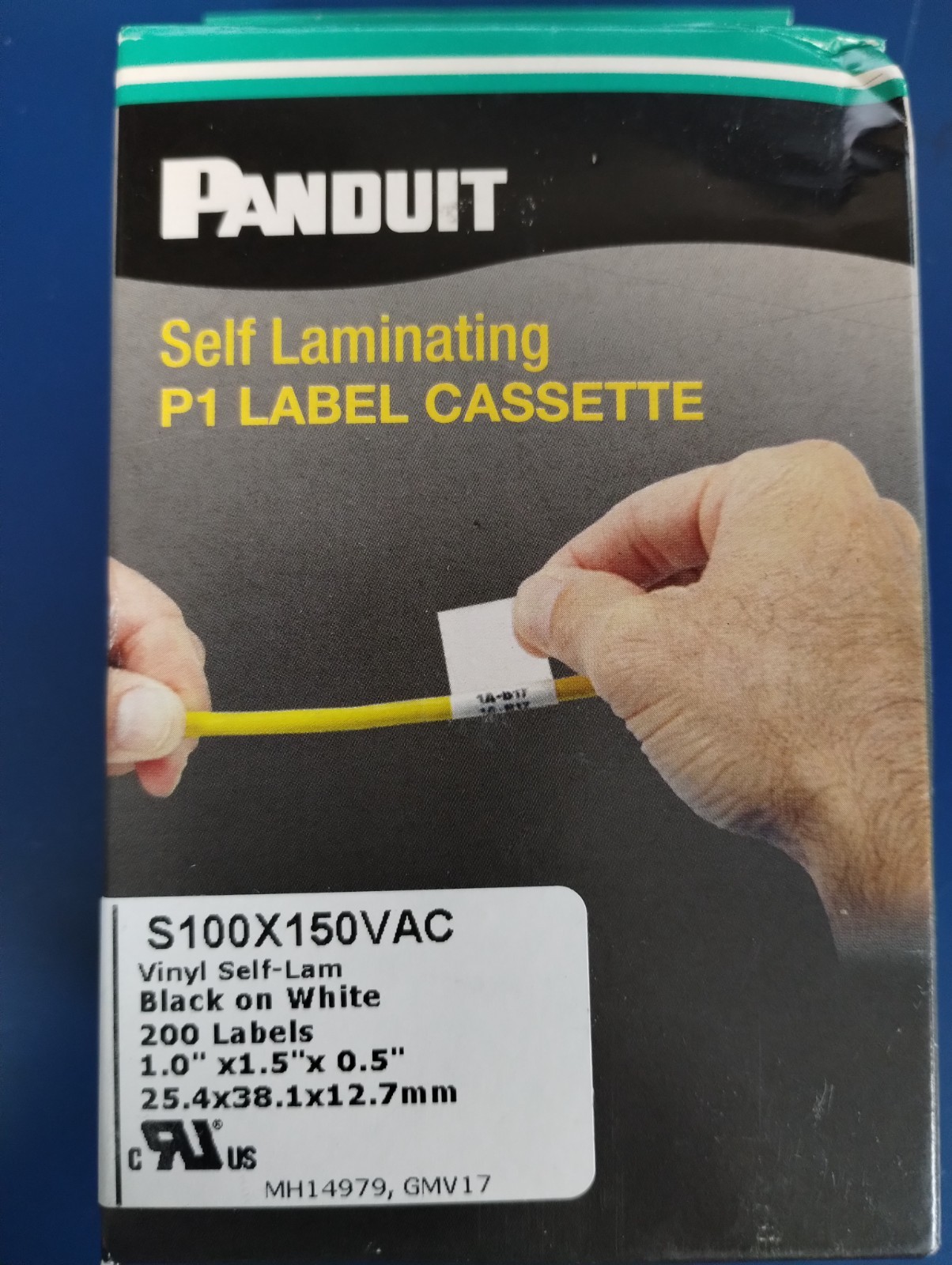 PANDUIT S100X150VAC Self-Laminating Label Cassette 200 labels 1.5\ PANDUIT S100X150VAC Self-Laminating Label Cassette 200 labels 1.5\