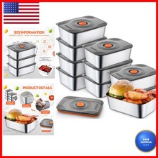Layhit 10 Set Stainless Steel Food Containers with Leak-proof Lids, 34 oz picture