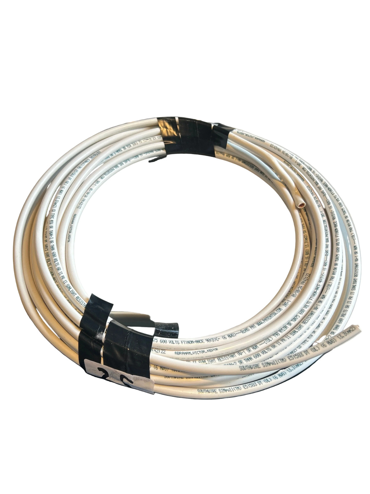 Southwire SimPull 6 AWG THHN White Stranded Copper Wire — Sunlight Resistant Southwire SimPull 6 AWG THHN White Stranded Copper Wire — Sunlight Resistant