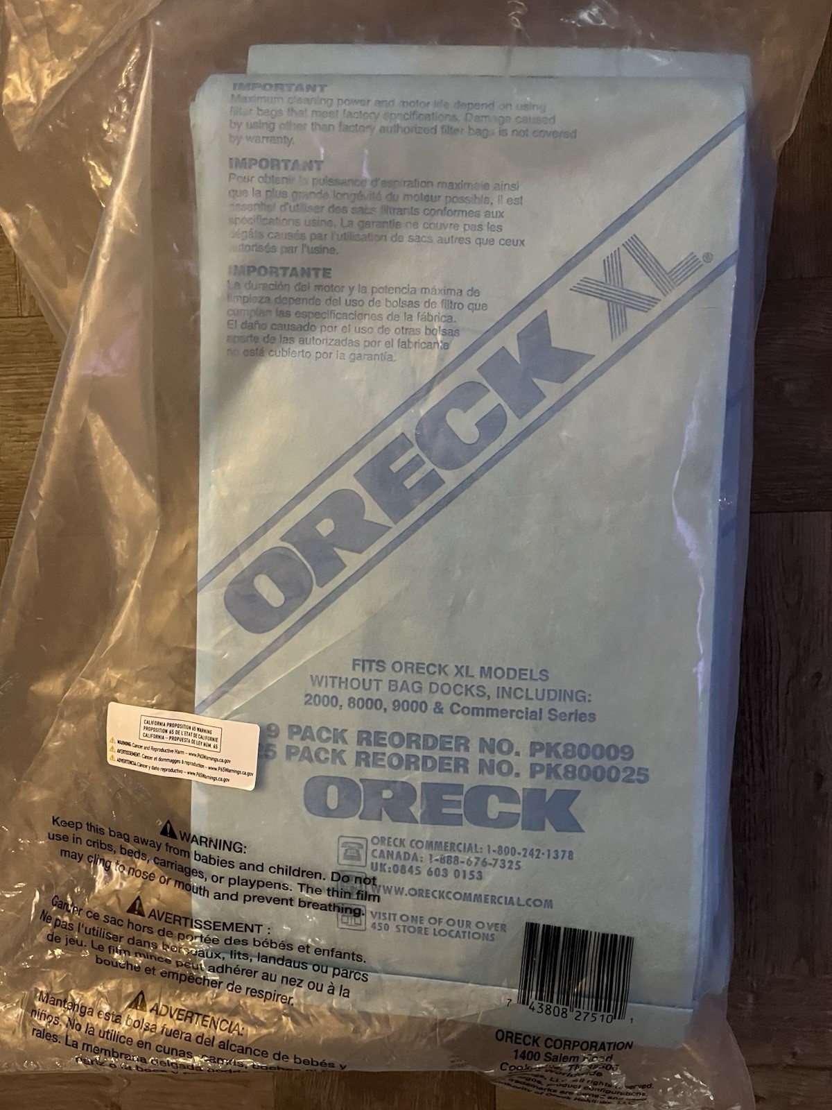 (24ct) Oreck XL PK800025 Upright Vacuum Bags 2000 8000 9000 Commercial (24ct) Oreck XL PK800025 Upright Vacuum Bags 2000 8000 9000 Commercial