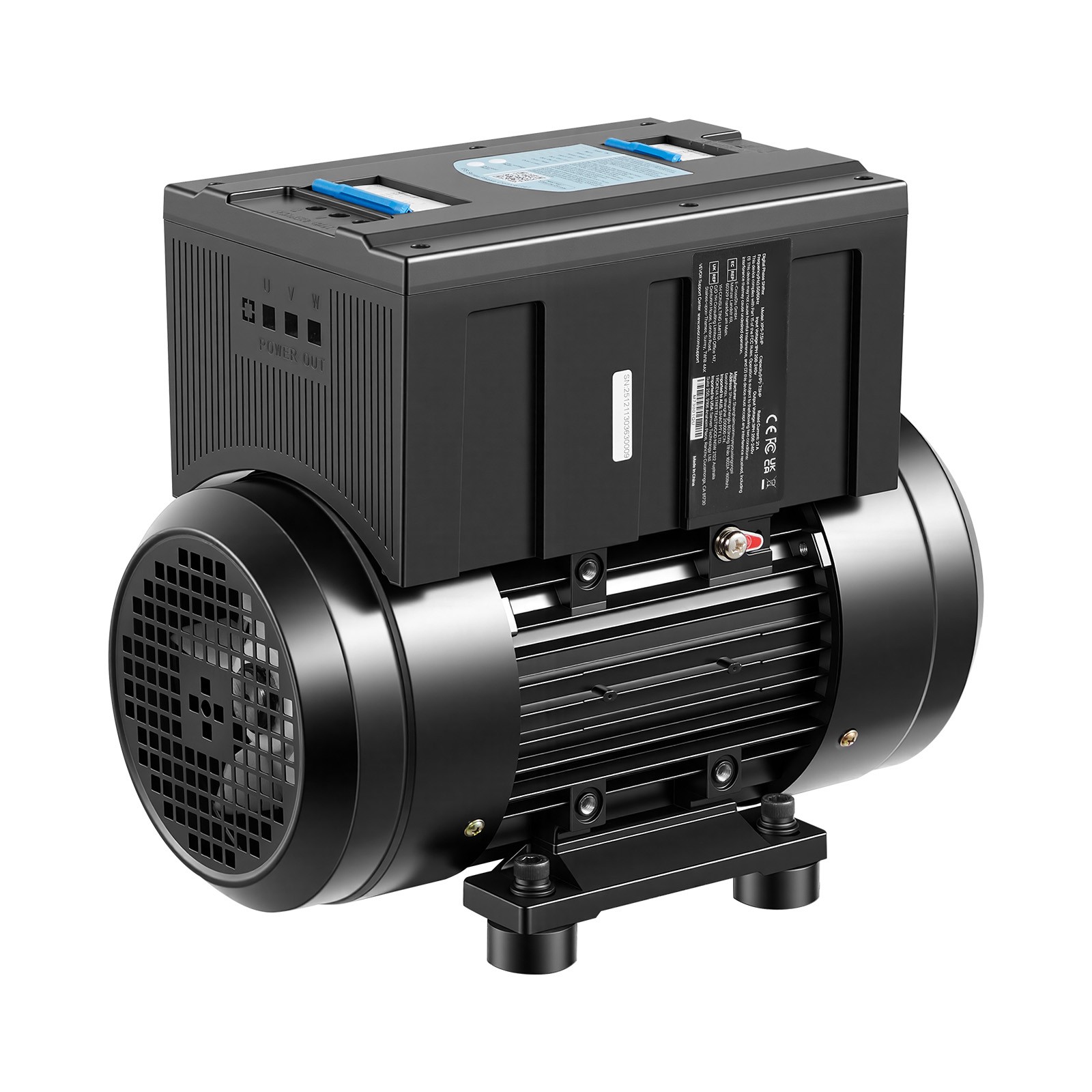 Uimoso Single to Three-Phase Rotary Converter 2.5HP 7A 208-240V Input/Output Uimoso Single to Three-Phase Rotary Converter 2.5HP 7A 208-240V Input/Output