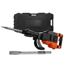 Demolition Jack Hammer Concrete Breaker 3500W Electric 2 Chisel Bits Black picture