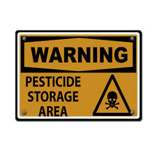 Horizontal Metal Sign Warning Pesticide Storage Area Weatherproof Street Signage picture