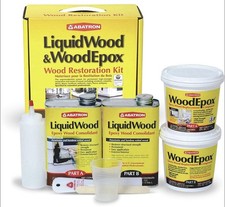 Abatron Wood Restoration Kit 4 Quart LiquidWood Epoxy Hardener + WoodEpox Filler picture
