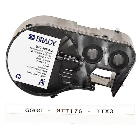 Brady M4c-187-342 Sleeve Label, White, Polyolefin Brady M4c-187-342 Sleeve Label, White, Polyolefin
