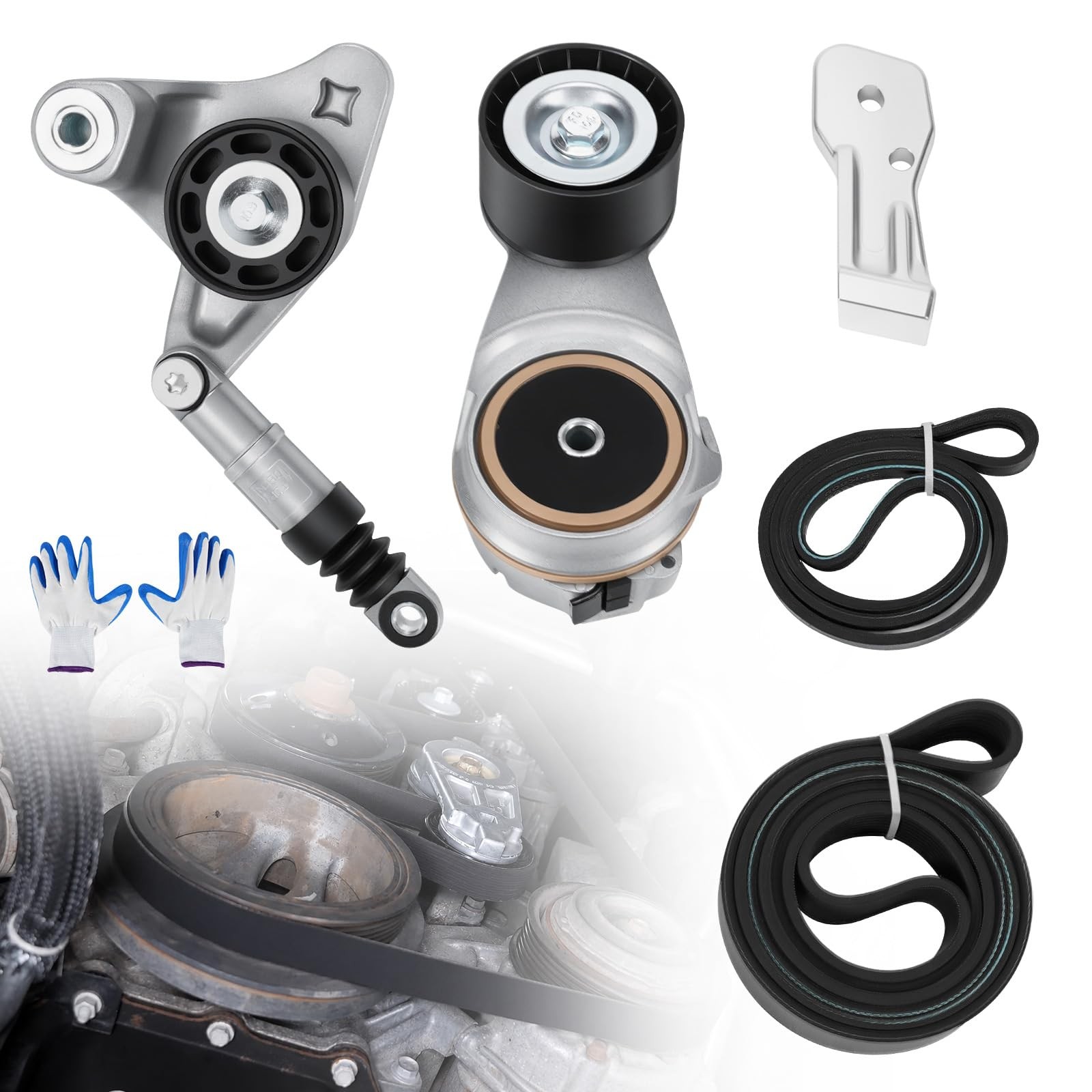 Kozlira Engine Serpentine Belt Tensioner Drive Kit with Bracket Fit for Jeep ... Kozlira Engine Serpentine Belt Tensioner Drive Kit with Bracket Fit for Jeep ...