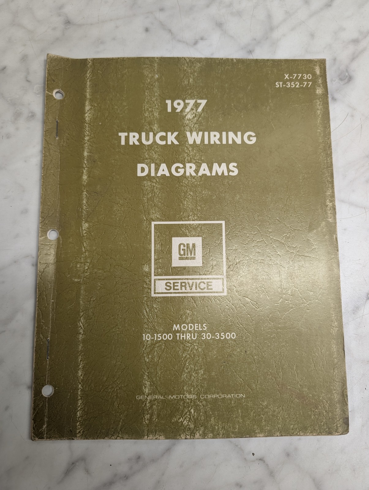 GM 1977 Truck Wiring Diagrams Service Models10-1500 Thru 30-3500 Manual X-7730