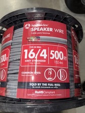 Southwire 500 ft. 16/4 Grey Stranded CU In-Wall CMR/CL3R Speaker Wire picture