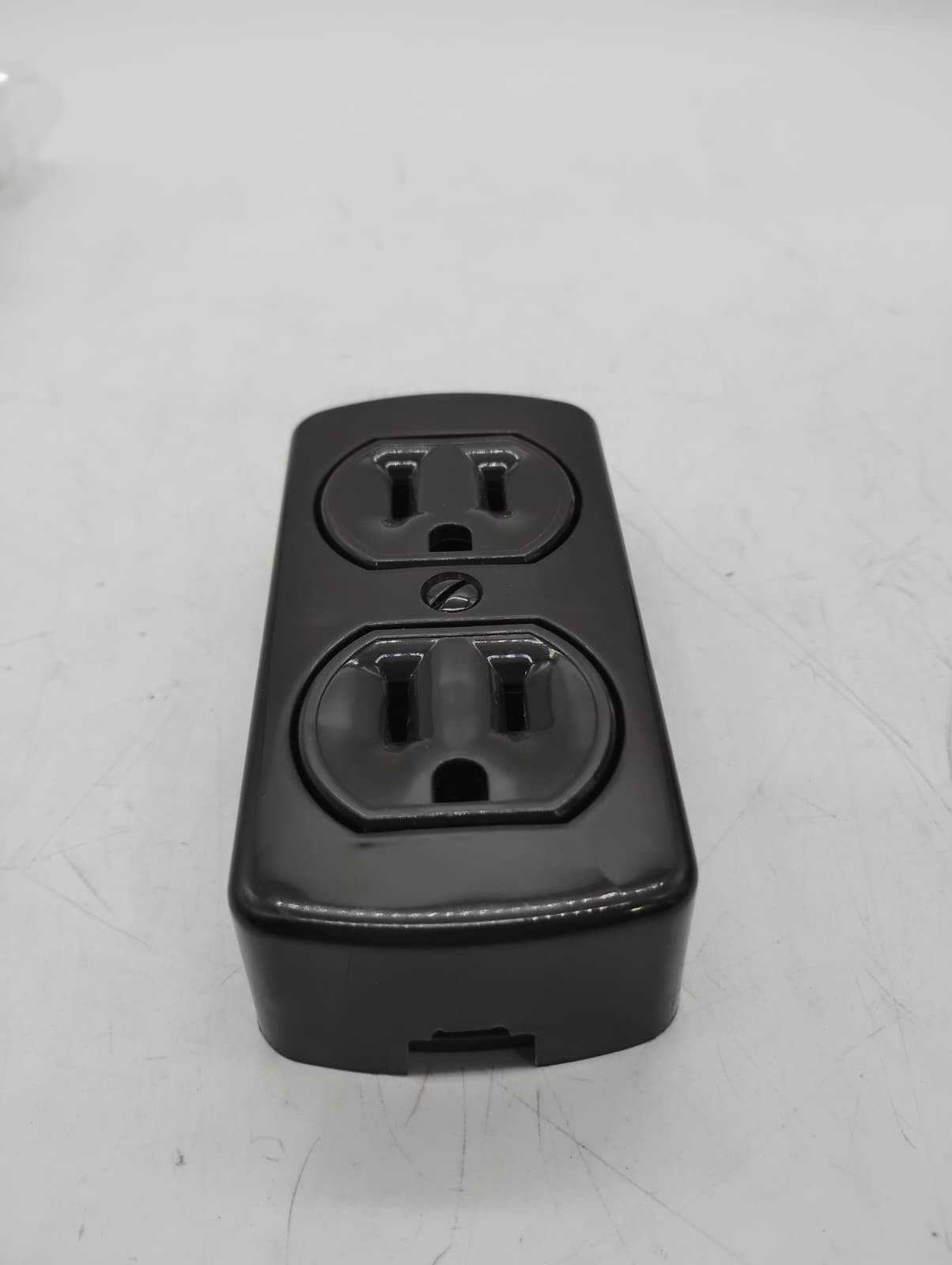 Leviton 91 15A 125V Grounding Double Surface Mount Brown Receptacle Outlet
