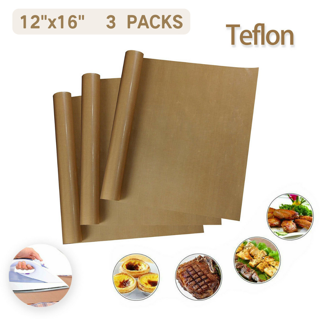 3x PTFE teflon Sheet for Heat Press Transfer Sheet Non Stick 12 x 16