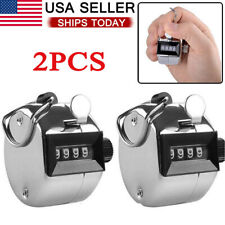 2 PCS 4 Digit Number Dual Clicker Golf Hand Tally Counter Metal Handy Convenient picture