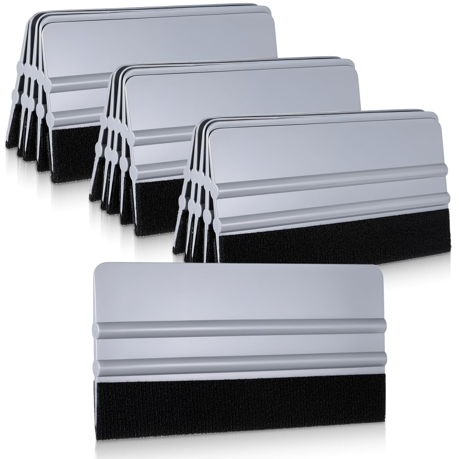 15 Pack Plastic Vinyl Squeegee, 6 Inch Felt Edge Squeegee for Tint Film Decal, V 15 Pack Plastic Vinyl Squeegee, 6 Inch Felt Edge Squeegee for Tint Film Decal, V