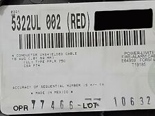 Belden Wire 5322UL 18/4C Solid N/S Riser Fire Alarm Cable FPLR Red /100ft picture