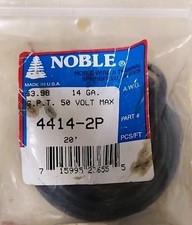 Noble GPT 14 AWG Stranded 2-Conductor Black Copper Wire 20 ft 50V 4414-2P picture