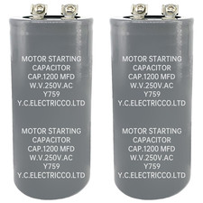 CD60 Motor Starting Capacitor 1200Uf 1200 MFD 250VAC, 50/60Hz round Start picture
