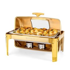 ROVSUN 9QT Chafing Dishes Buffet, Roll Top Chafing Dish Buffet Set, Stainless picture