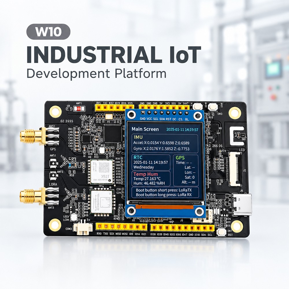 Development Board ESP32-S3 Industrial IoT Remote Monitoring LoRa GPS Sensor W10 Development Board ESP32-S3 Industrial IoT Remote Monitoring LoRa GPS Sensor W10