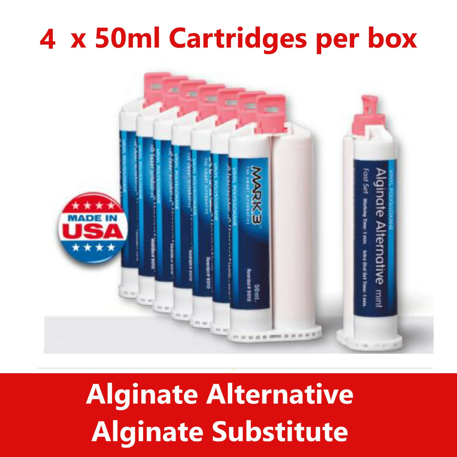 Dental Alginot Mark3 Alginate Substitute Alternative 4 or 8 x 50mL, Fast Set Dental Alginot Mark3 Alginate Substitute Alternative 4 or 8 x 50mL, Fast Set