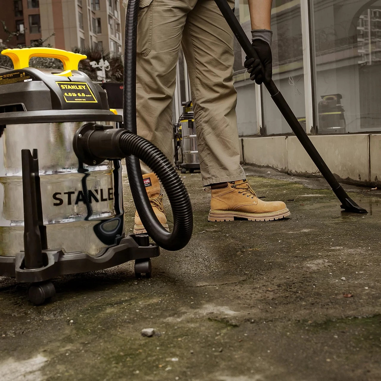 STANLEY SL18116 Wet Dry Vacuum Stainless Steel Shop Vac with Blower STANLEY SL18116 Wet Dry Vacuum Stainless Steel Shop Vac with Blower