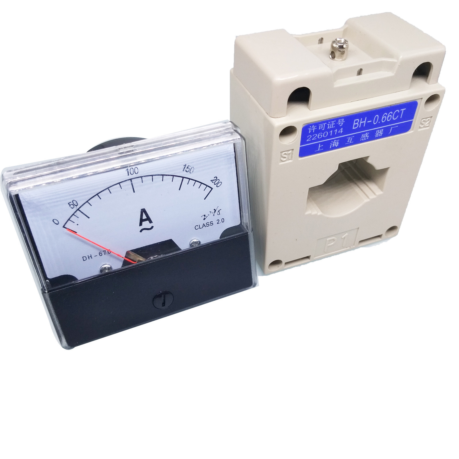 US Stock Analog Panel AMP Current Meter Gauge DH670 200A AC Current Transformer US Stock Analog Panel AMP Current Meter Gauge DH670 200A AC Current Transformer