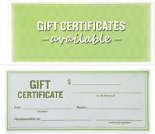 50 Sheet Gift Certificate Paper Coupon Book for Small Businesses, 8.5 x 3.5 Inch picture