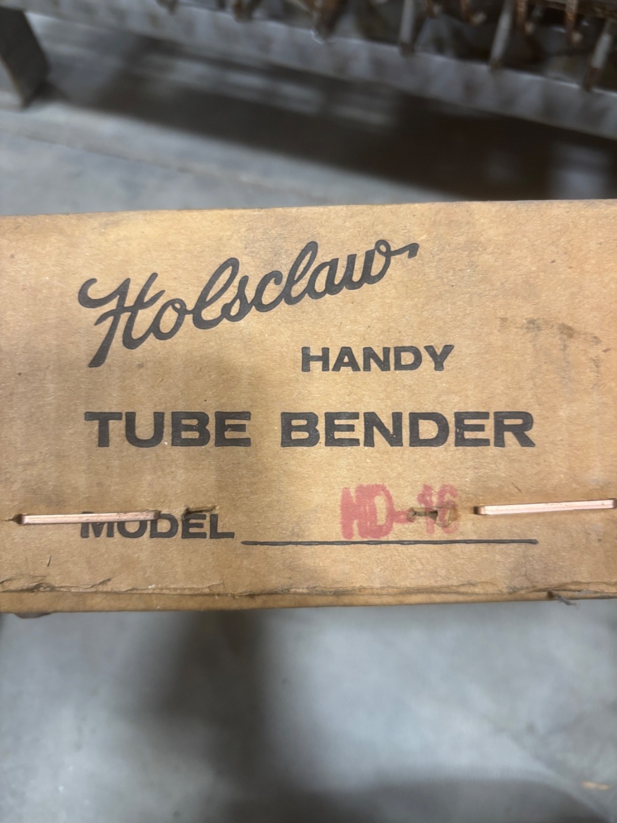HD-16 VINTAGE Heavy duty  HOLSCLAW BROS. HANDY TUBE BENDER 1” OD MADE IN USA