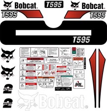 Fits Bobcat T595 Decal Kit Skid Steer / safety decals 3M VINYL /  picture