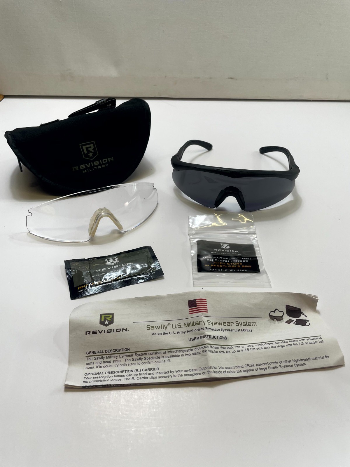 Revision Sawfly Military Ballistic Eyewear Tactical Safety Glasses Shield Kit Revision Sawfly Military Ballistic Eyewear Tactical Safety Glasses Shield Kit