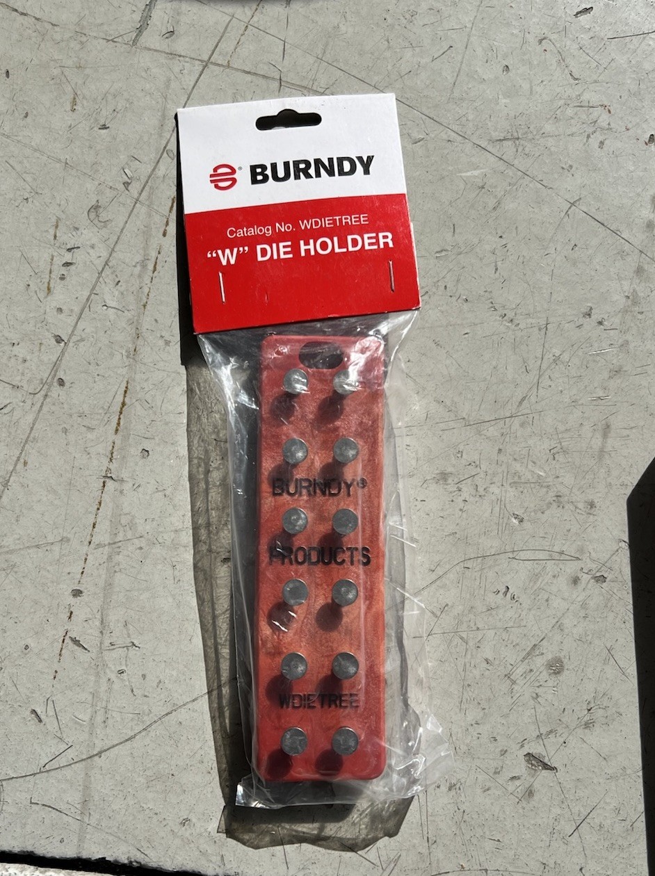 Burndy - W-Die Holder for 6 Dies. For 6t Crimper Dies Burndy - W-Die Holder for 6 Dies. For 6t Crimper Dies