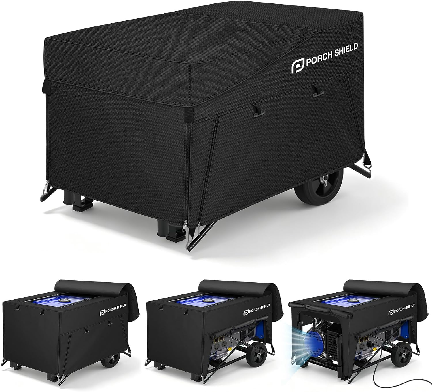 Generator Covers While Running for 3500-12000 W, Black Generator Covers While Running for 3500-12000 W, Black