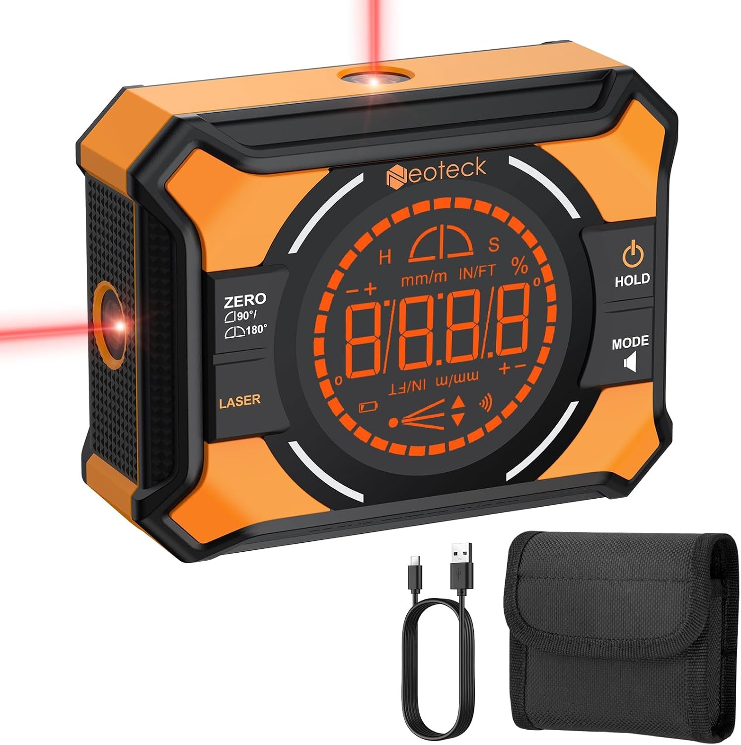 Neoteck 3-in-1 Digital Angle Finder Gauge Inclinometer Magnetic with Laser Level Neoteck 3-in-1 Digital Angle Finder Gauge Inclinometer Magnetic with Laser Level