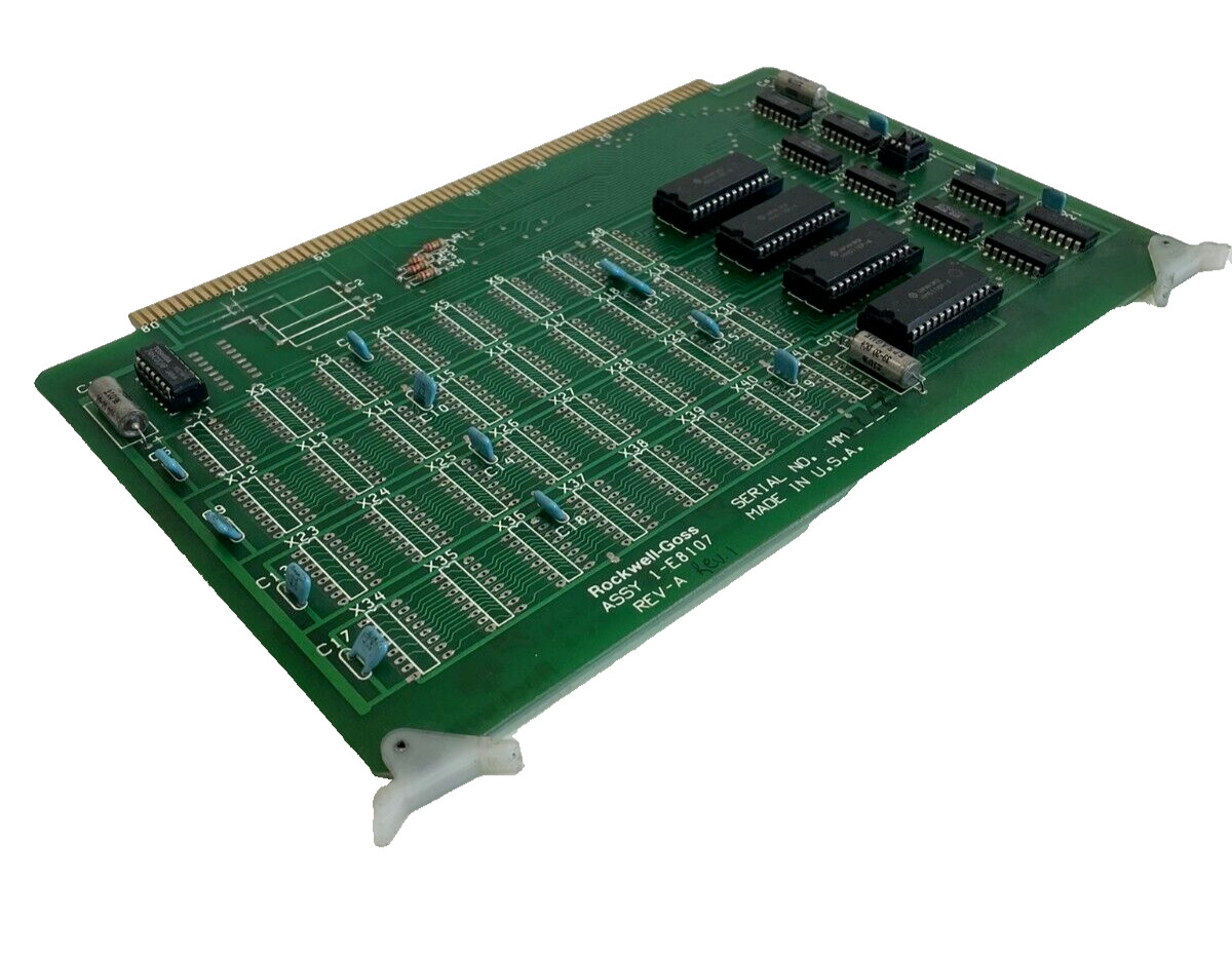 USED ROCKWELL-GOSS 1-E8107 COMPONENT BOARD REV-A 1E8107 USED ROCKWELL-GOSS 1-E8107 COMPONENT BOARD REV-A 1E8107