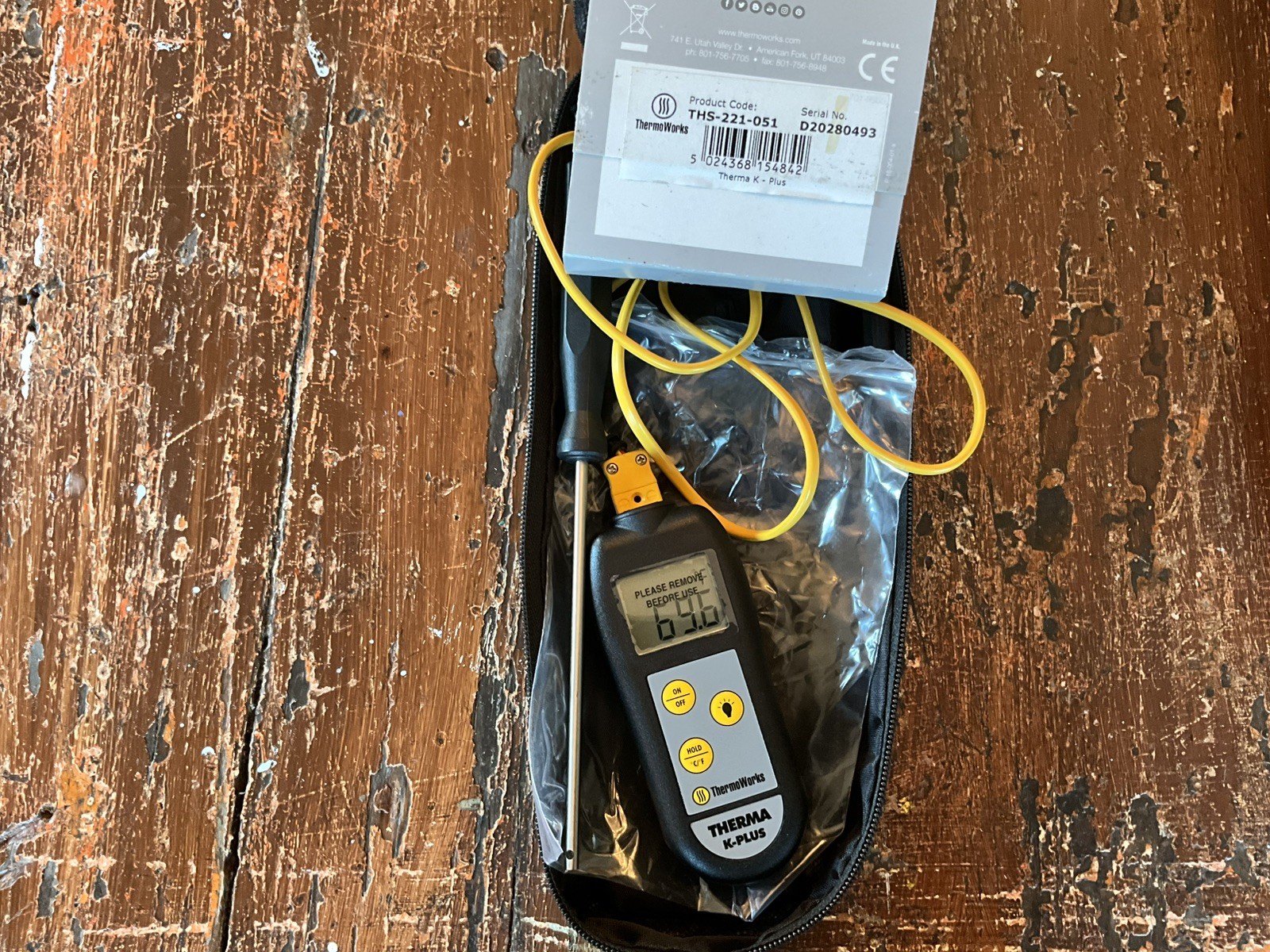 ThermoWorks Therma K-Plus Thermometer W Probe Professional Thermocouple ThermoWorks Therma K-Plus Thermometer W Probe Professional Thermocouple