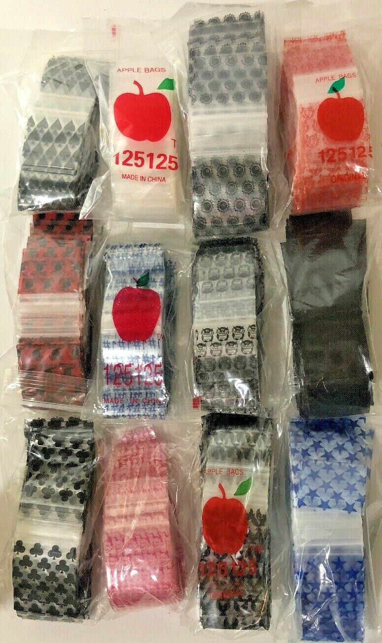 Apple Baggies #125125 (1,200) ASSORTED DESIGNS (12 Packs With 100 In Each Pack) Apple Baggies #125125 (1,200) ASSORTED DESIGNS (12 Packs With 100 In Each Pack)