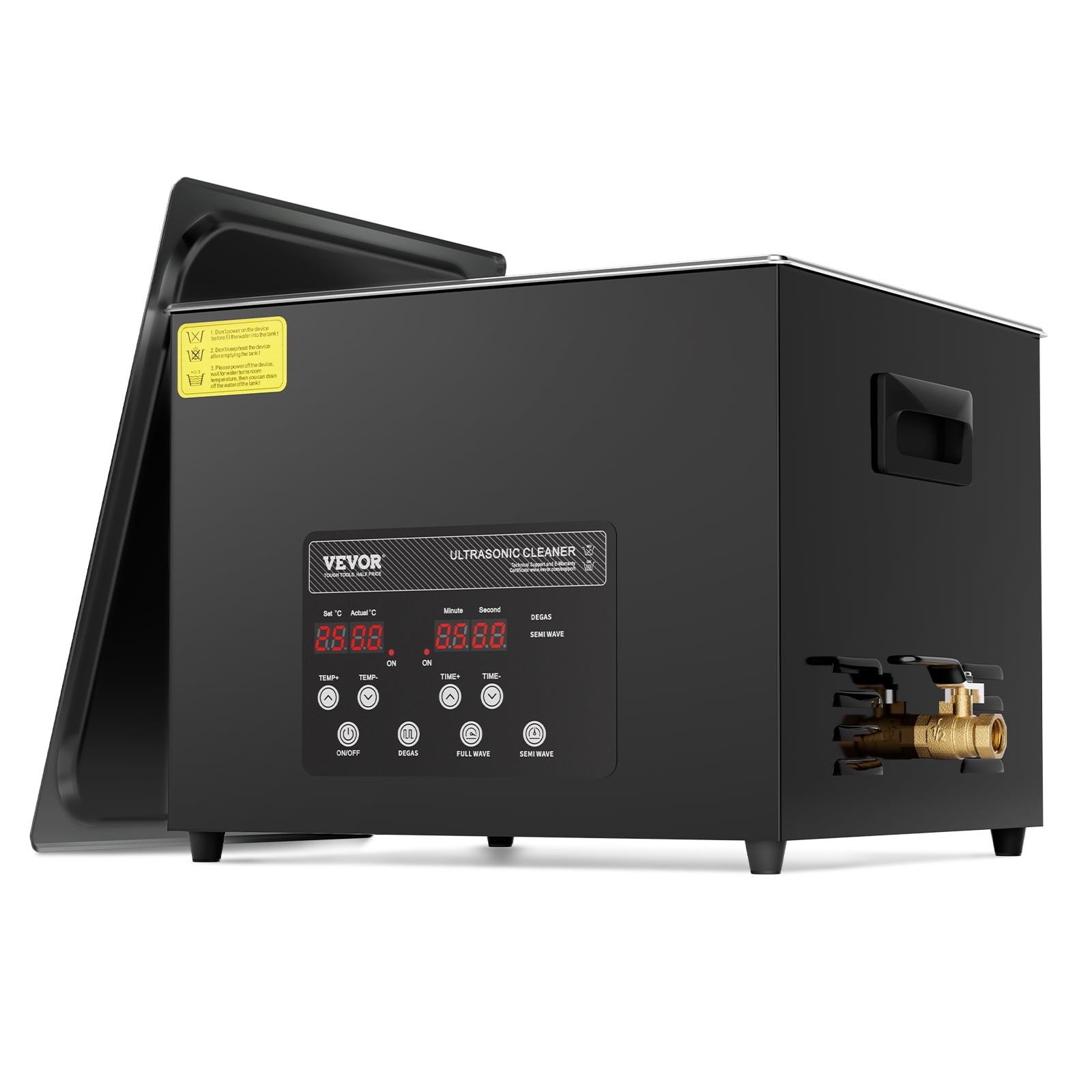 KFFKFF 15L Ultrasonic Cleaner, 360W Digital Sonic Washing Equipment, 40kHz