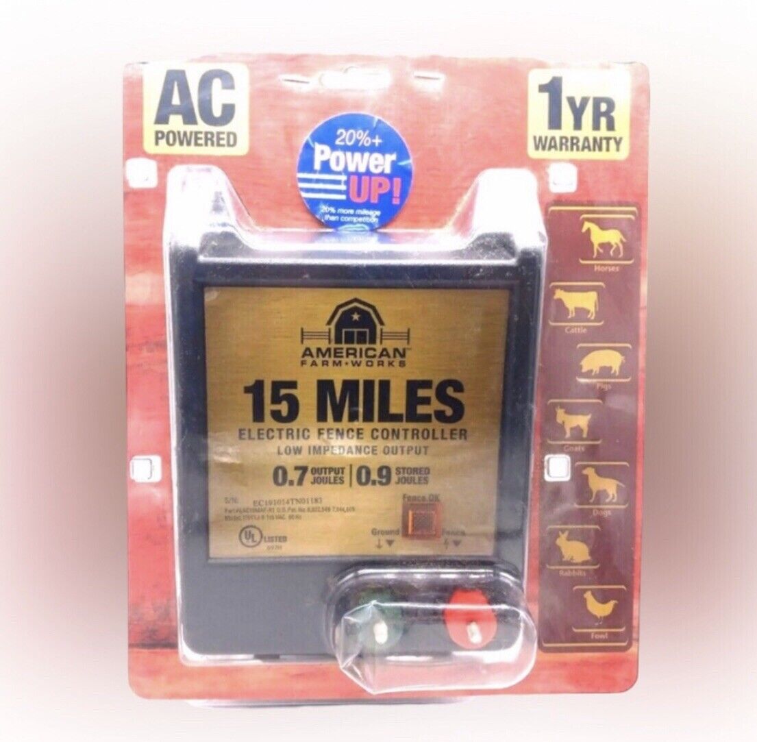American Farm Works 2 Mile Electric Fence Controller AC Powered