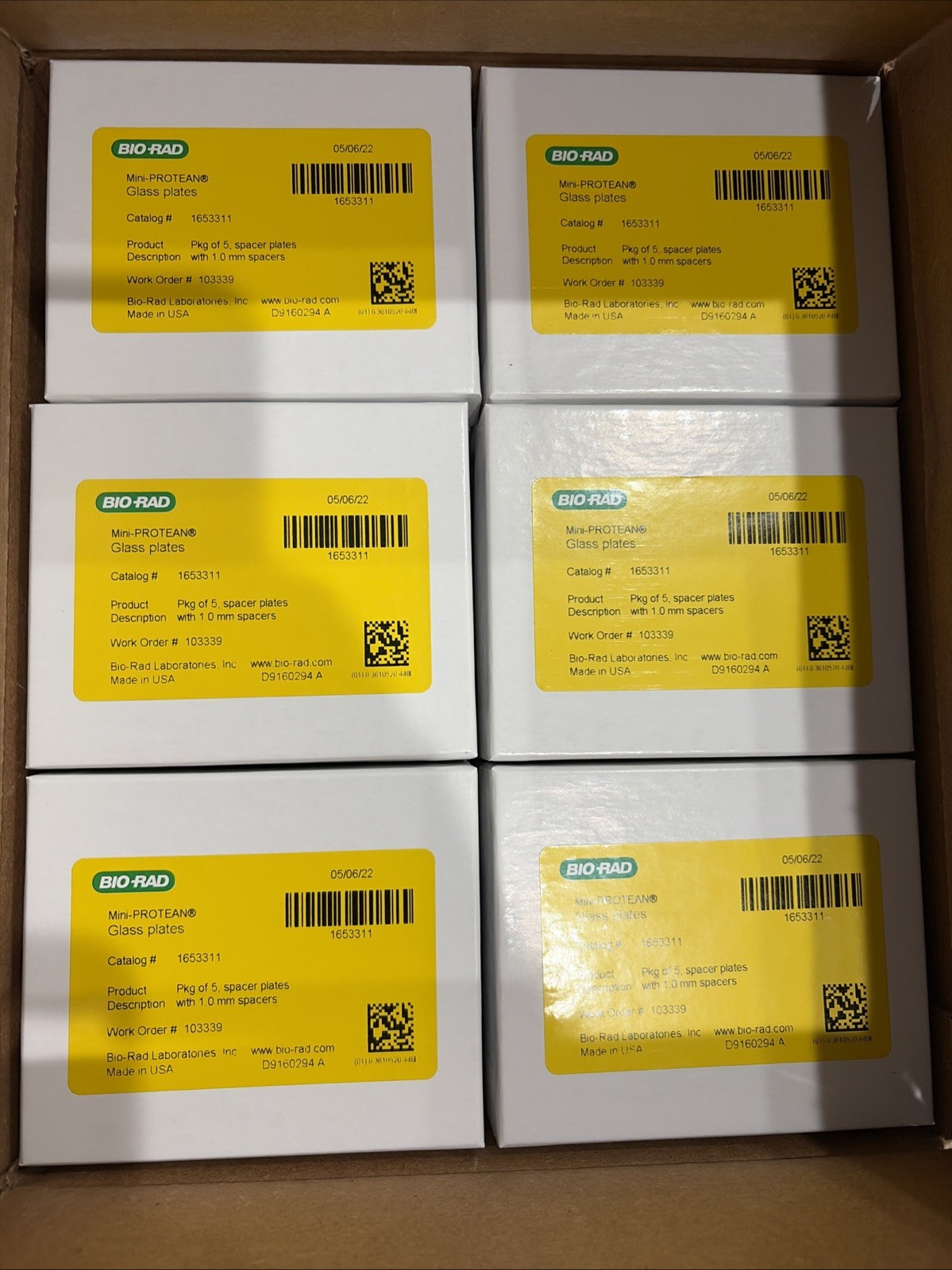 Bio-Rad 1653311 Mini-PROTEAN® Spacer Plates with 1.0 mm space Package Of 5 NEW Bio-Rad 1653311 Mini-PROTEAN® Spacer Plates with 1.0 mm space Package Of 5 NEW