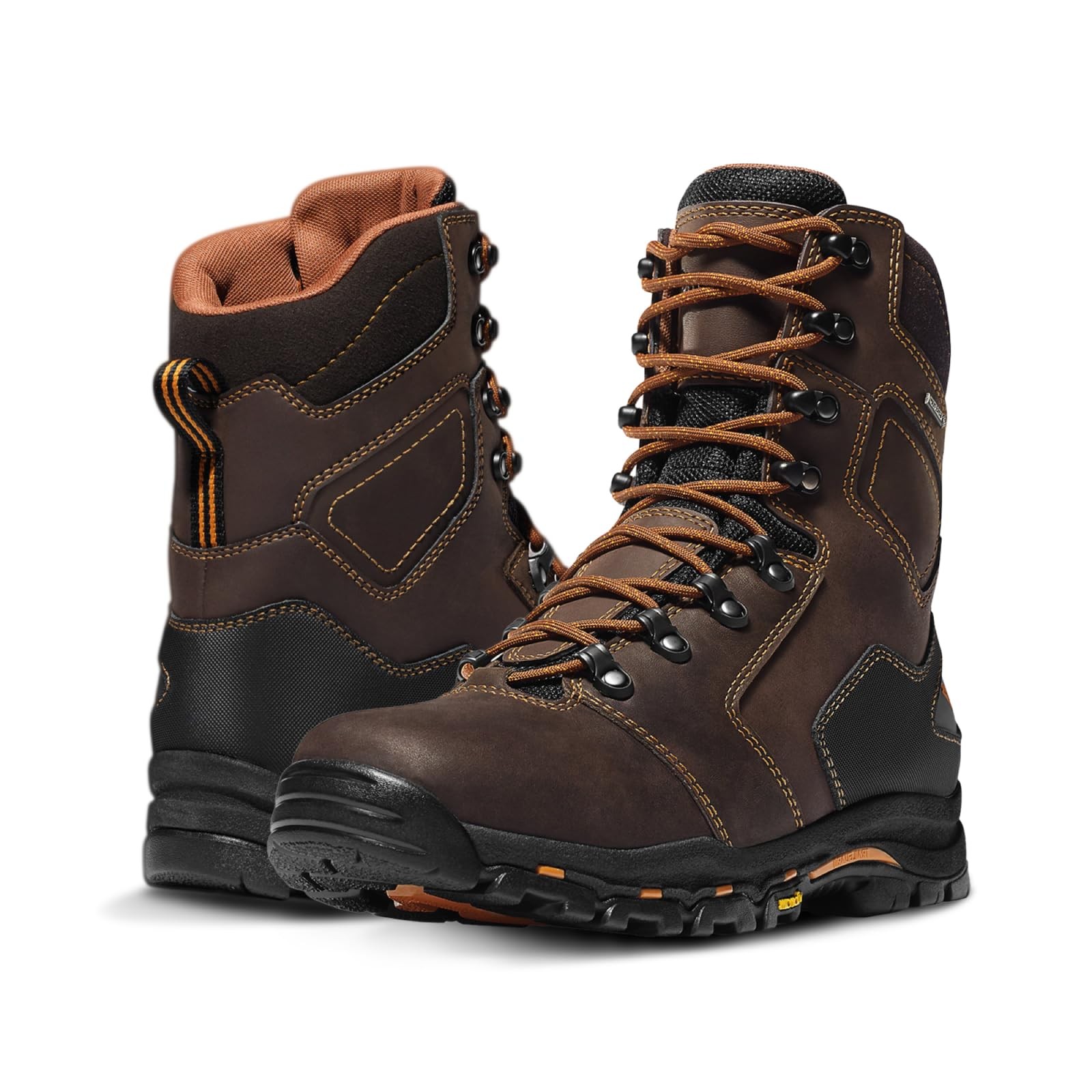 Danner Vicious 8in Waterproof Work Boots for Men, Full-Grain Leather, Breathable