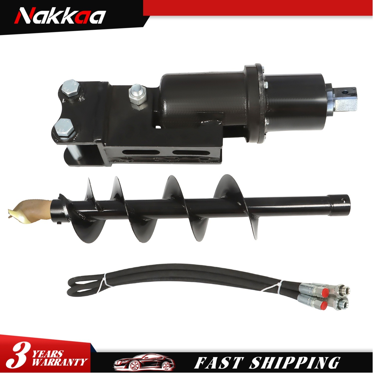 200mm Diameter Auger Drill For  Mini Excavator Small Digger  1Ton-1.5Ton New