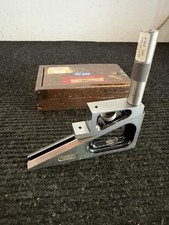 Starrett 599 Planer Gauge with 3” extension in with Wood Box Vintage picture
