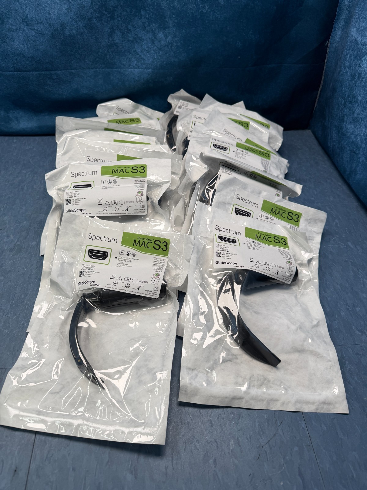 Lot of 20x Verathon GlideScope Spectrum Mac S3 Ref. 0574-0187 - Expire 2027 Lot of 20x Verathon GlideScope Spectrum Mac S3 Ref. 0574-0187 - Expire 2027